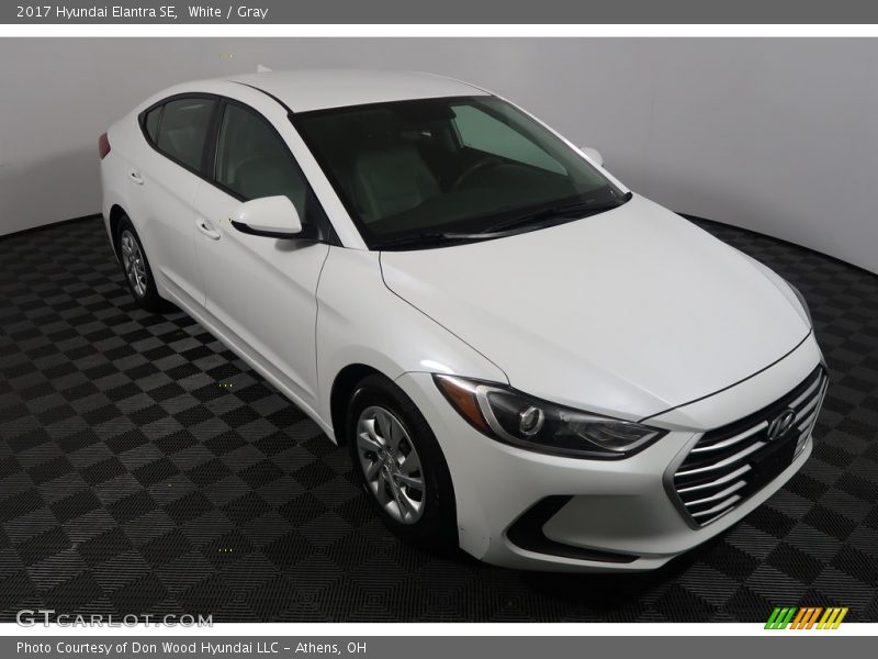 White / Gray 2017 Hyundai Elantra SE