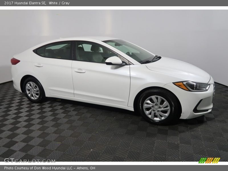 White / Gray 2017 Hyundai Elantra SE