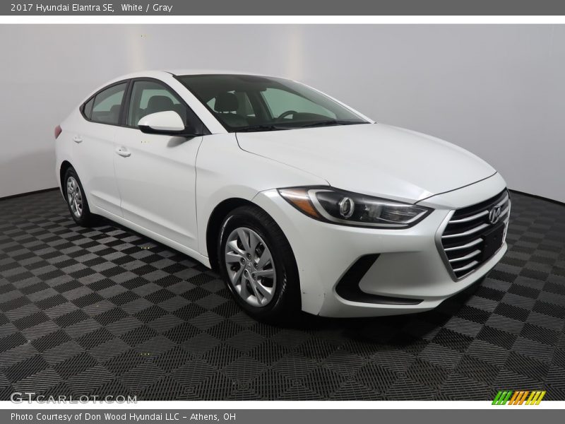White / Gray 2017 Hyundai Elantra SE