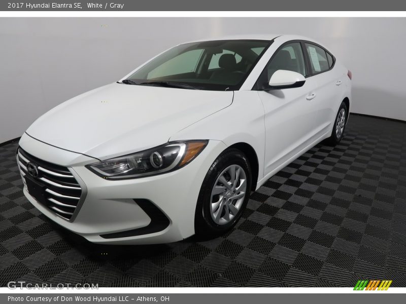 White / Gray 2017 Hyundai Elantra SE