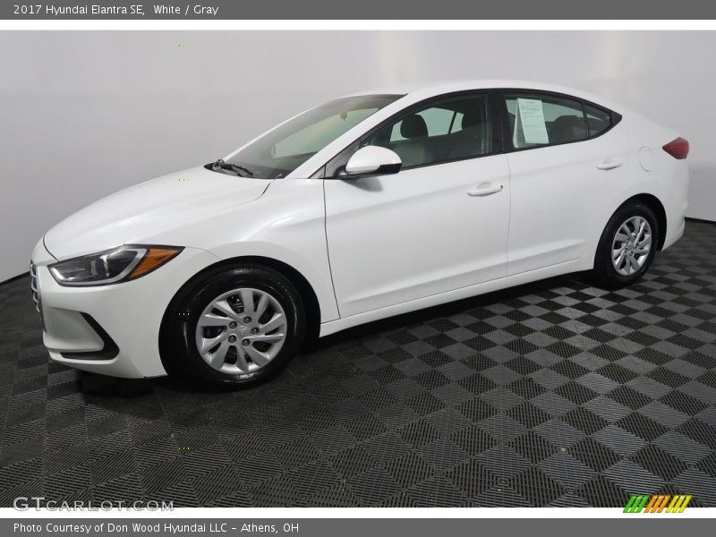 White / Gray 2017 Hyundai Elantra SE