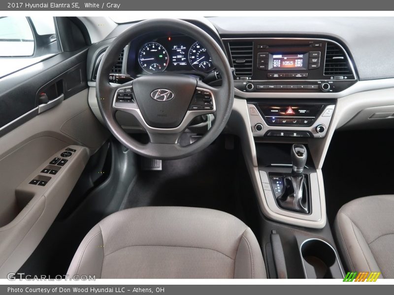 White / Gray 2017 Hyundai Elantra SE