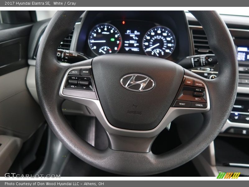 White / Gray 2017 Hyundai Elantra SE