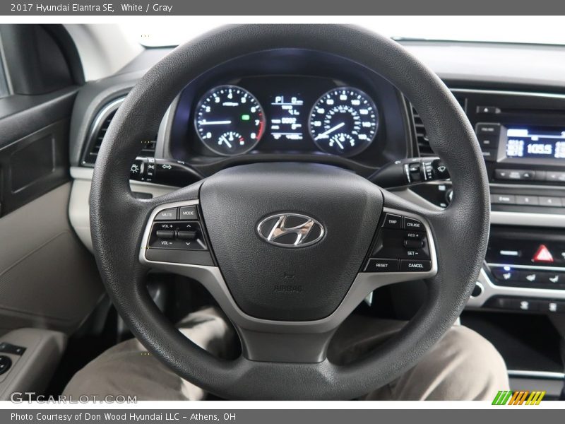 White / Gray 2017 Hyundai Elantra SE