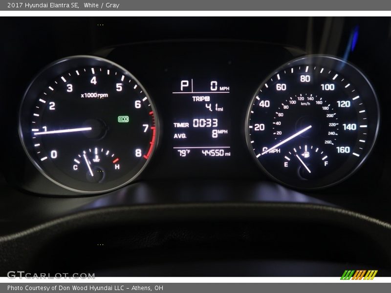 White / Gray 2017 Hyundai Elantra SE