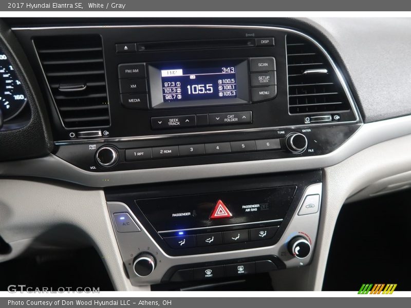 White / Gray 2017 Hyundai Elantra SE