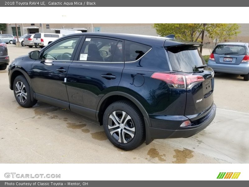 Galactic Aqua Mica / Black 2018 Toyota RAV4 LE