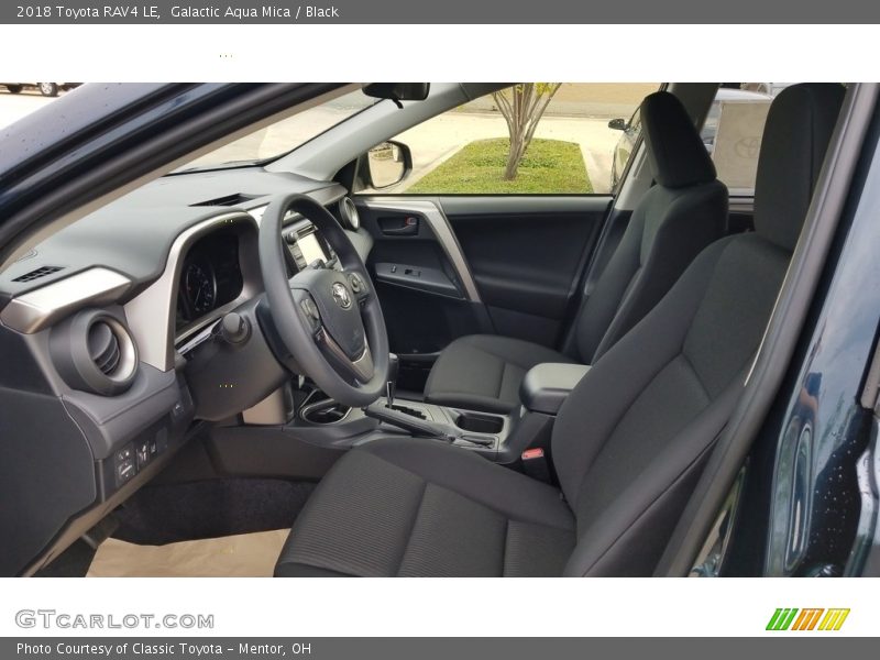 Galactic Aqua Mica / Black 2018 Toyota RAV4 LE
