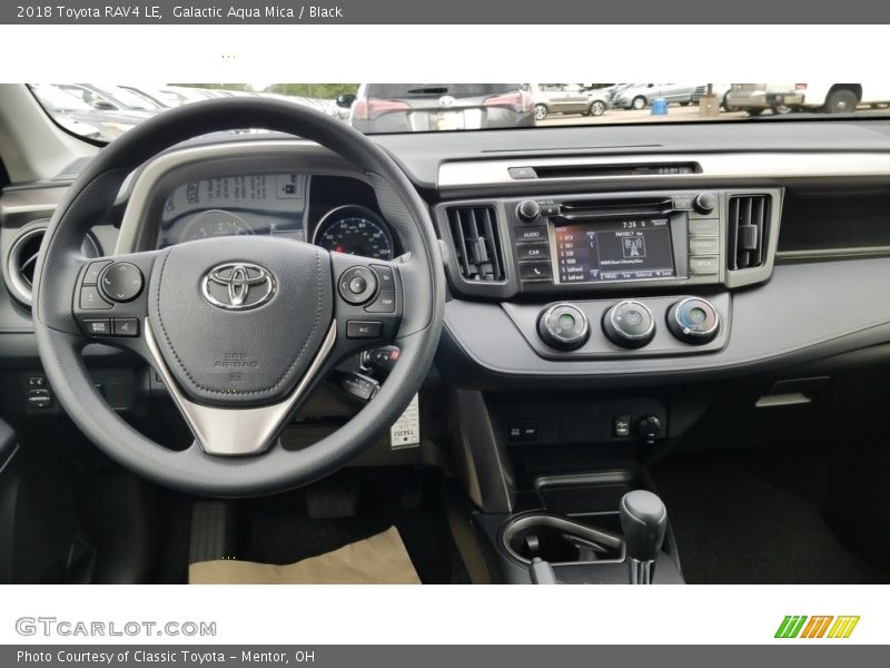 Galactic Aqua Mica / Black 2018 Toyota RAV4 LE