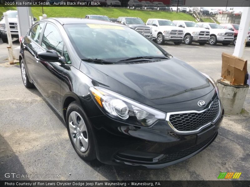 Aurora Black Pearl / Black 2016 Kia Forte LX Sedan