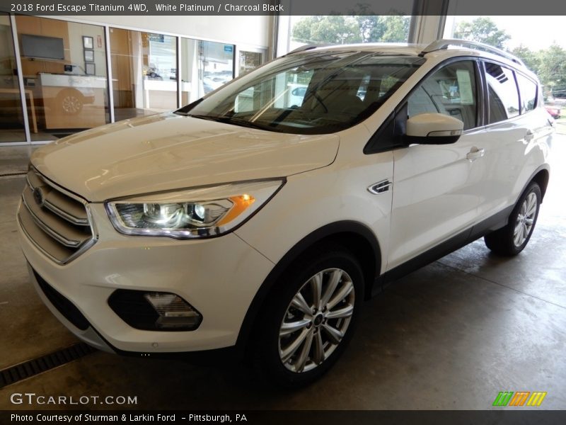 White Platinum / Charcoal Black 2018 Ford Escape Titanium 4WD