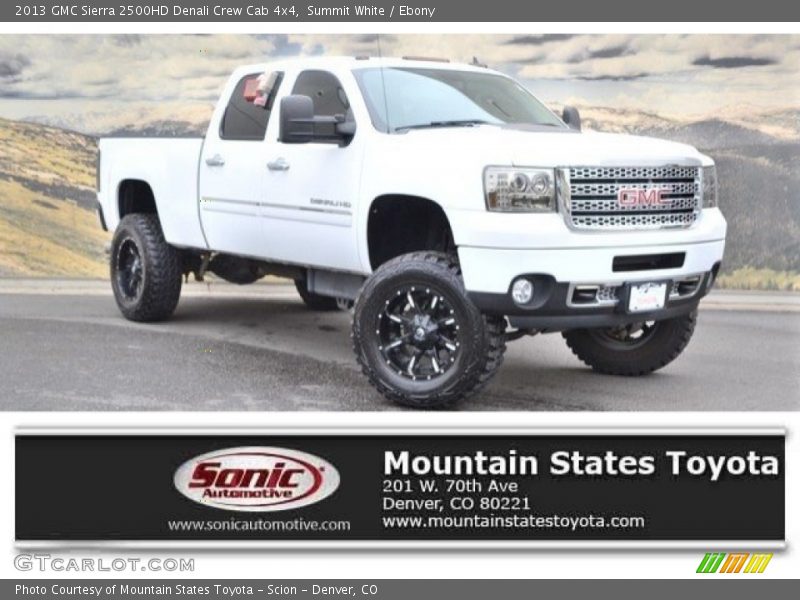 Summit White / Ebony 2013 GMC Sierra 2500HD Denali Crew Cab 4x4