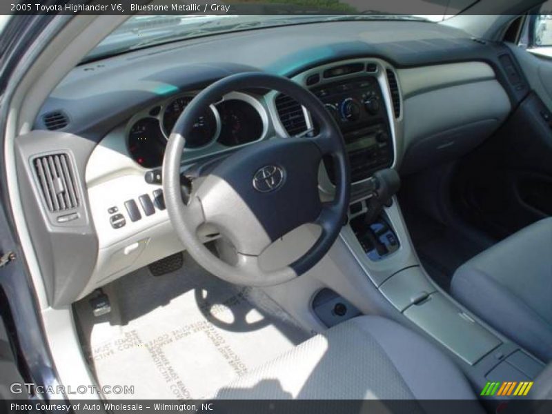 Bluestone Metallic / Gray 2005 Toyota Highlander V6