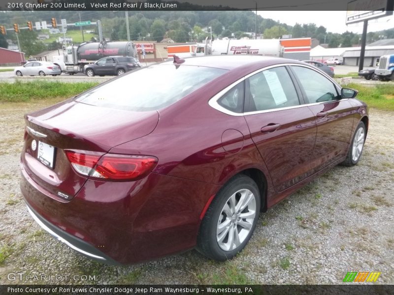 Velvet Red Pearl / Black/Linen 2016 Chrysler 200 Limited