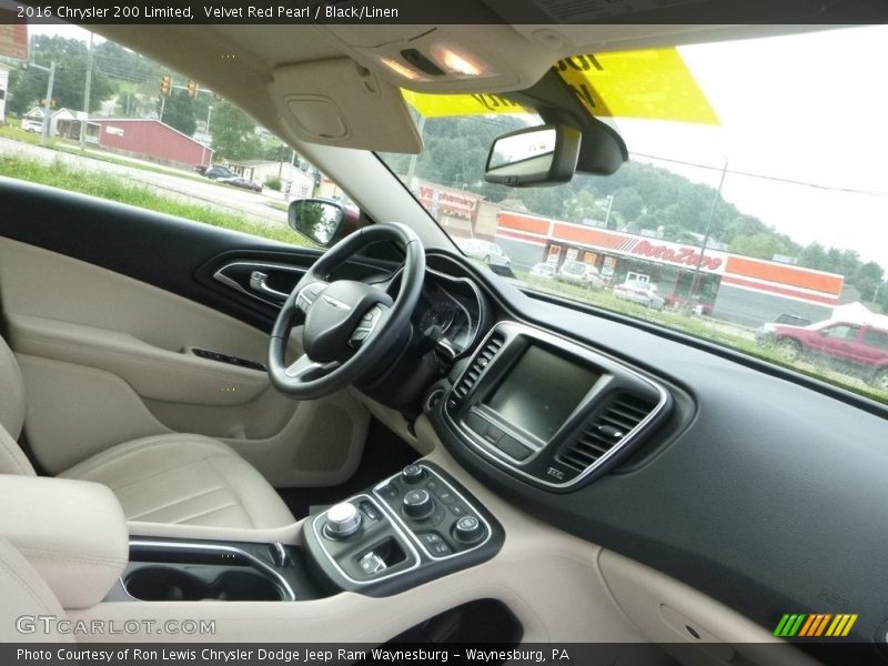 Velvet Red Pearl / Black/Linen 2016 Chrysler 200 Limited