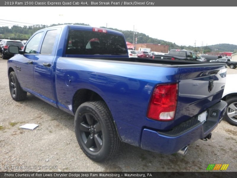 Blue Streak Pearl / Black/Diesel Gray 2019 Ram 1500 Classic Express Quad Cab 4x4