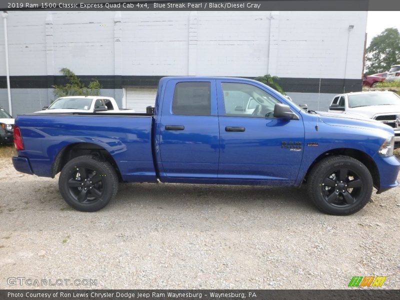 Blue Streak Pearl / Black/Diesel Gray 2019 Ram 1500 Classic Express Quad Cab 4x4