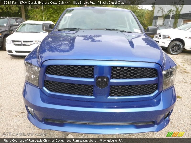 Blue Streak Pearl / Black/Diesel Gray 2019 Ram 1500 Classic Express Quad Cab 4x4