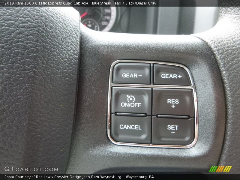 Blue Streak Pearl / Black/Diesel Gray 2019 Ram 1500 Classic Express Quad Cab 4x4