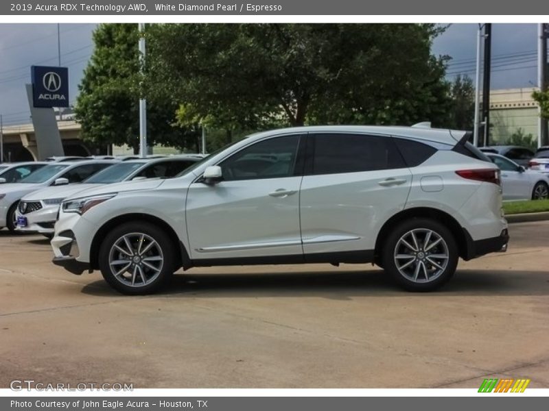 White Diamond Pearl / Espresso 2019 Acura RDX Technology AWD