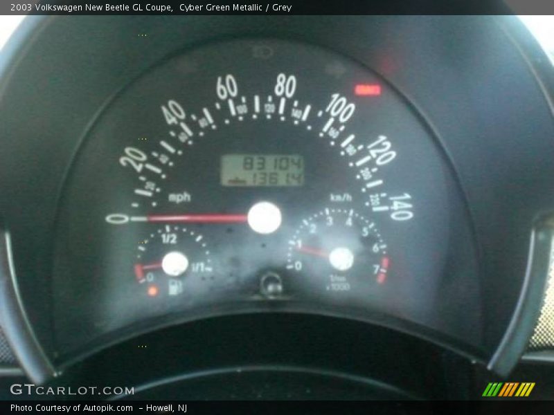 Cyber Green Metallic / Grey 2003 Volkswagen New Beetle GL Coupe