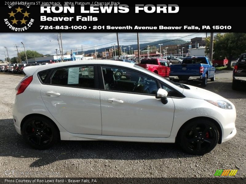 White Platinum / Charcoal Black 2018 Ford Fiesta ST Hatchback