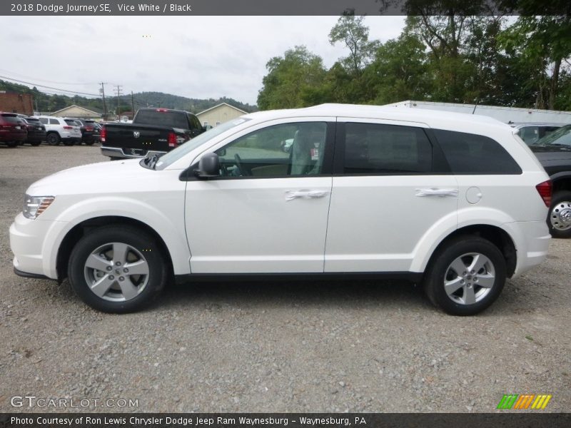 Vice White / Black 2018 Dodge Journey SE