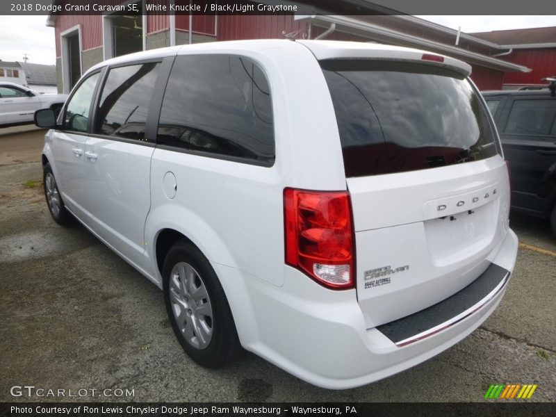 White Knuckle / Black/Light Graystone 2018 Dodge Grand Caravan SE