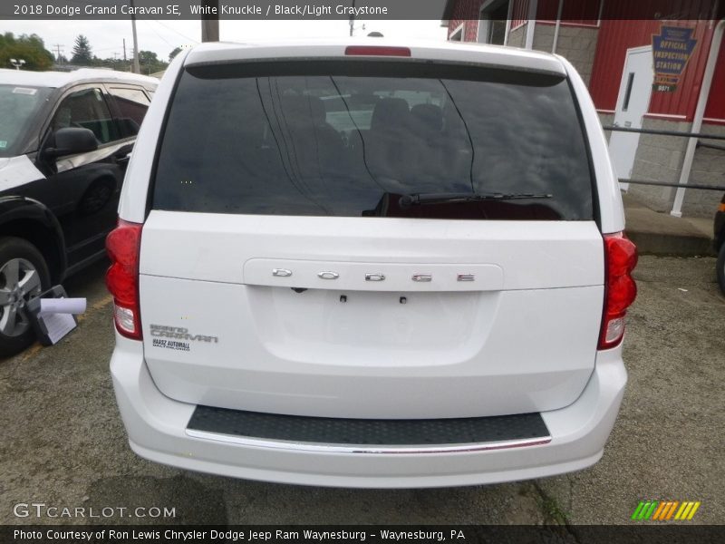 White Knuckle / Black/Light Graystone 2018 Dodge Grand Caravan SE