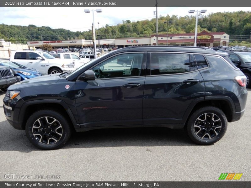 Rhino / Black/Ruby Red 2018 Jeep Compass Trailhawk 4x4