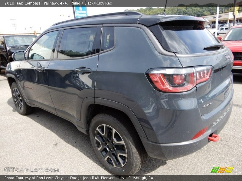 Rhino / Black/Ruby Red 2018 Jeep Compass Trailhawk 4x4