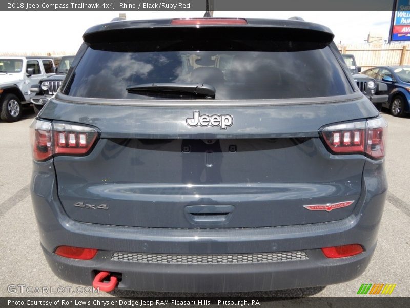 Rhino / Black/Ruby Red 2018 Jeep Compass Trailhawk 4x4