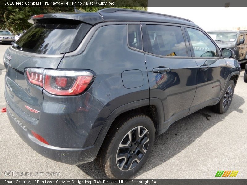 Rhino / Black/Ruby Red 2018 Jeep Compass Trailhawk 4x4