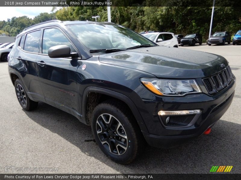 Rhino / Black/Ruby Red 2018 Jeep Compass Trailhawk 4x4