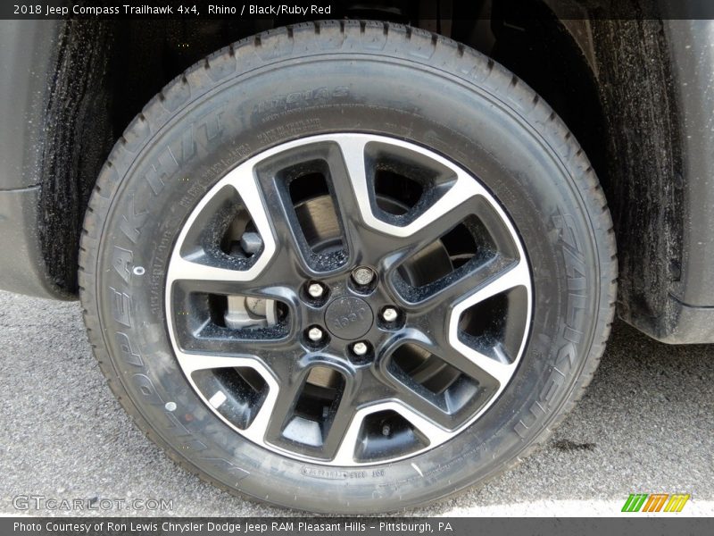 Rhino / Black/Ruby Red 2018 Jeep Compass Trailhawk 4x4