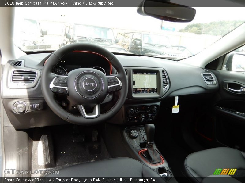 Rhino / Black/Ruby Red 2018 Jeep Compass Trailhawk 4x4