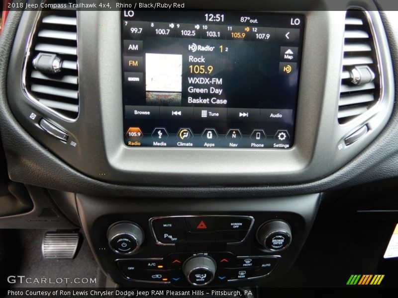 Rhino / Black/Ruby Red 2018 Jeep Compass Trailhawk 4x4