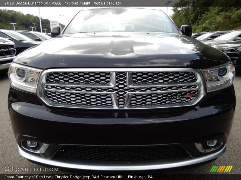 In–Violet / Light Frost Beige/Black 2018 Dodge Durango SXT AWD