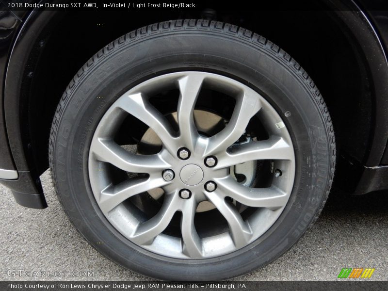 In–Violet / Light Frost Beige/Black 2018 Dodge Durango SXT AWD