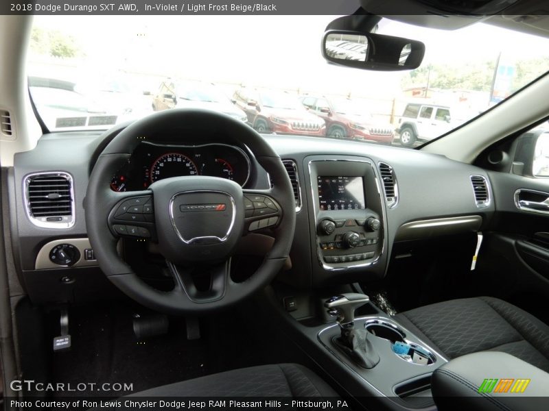 In–Violet / Light Frost Beige/Black 2018 Dodge Durango SXT AWD