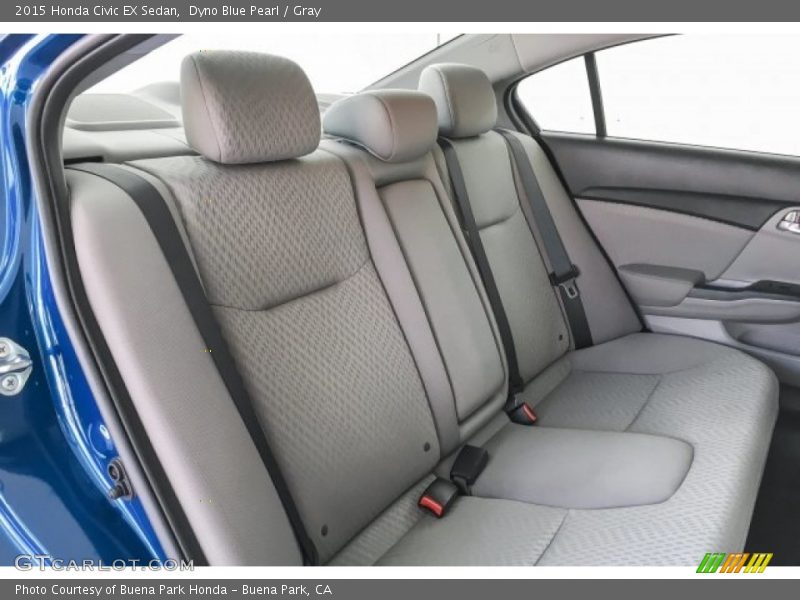 Dyno Blue Pearl / Gray 2015 Honda Civic EX Sedan