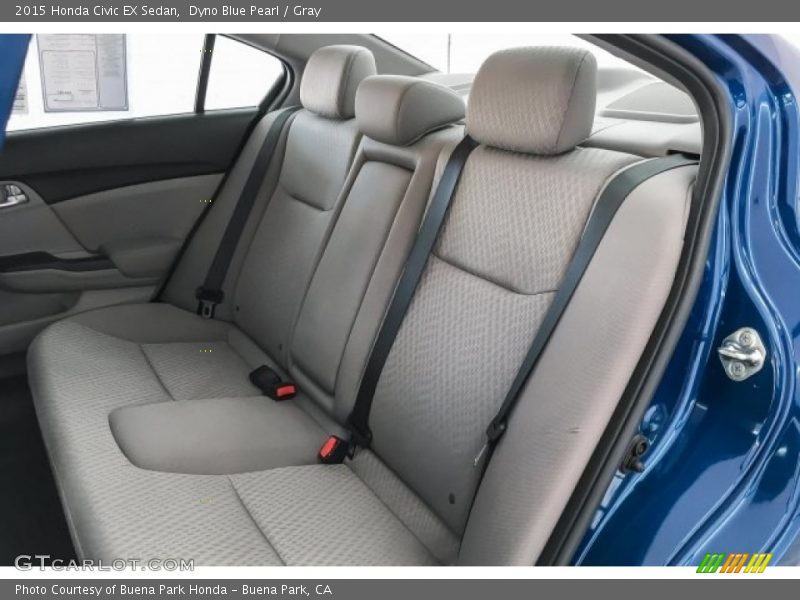 Dyno Blue Pearl / Gray 2015 Honda Civic EX Sedan