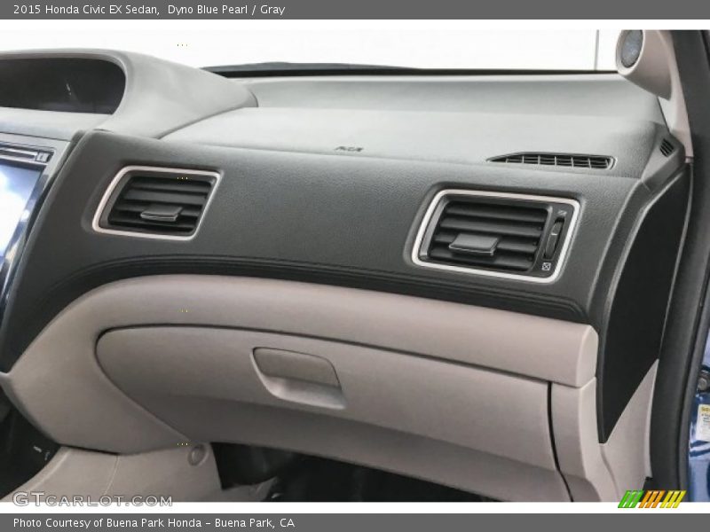 Dyno Blue Pearl / Gray 2015 Honda Civic EX Sedan