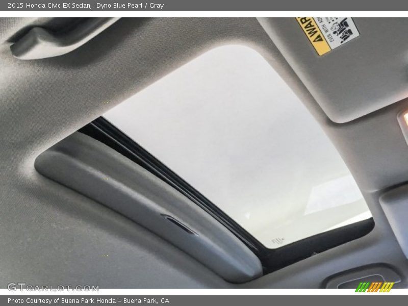 Dyno Blue Pearl / Gray 2015 Honda Civic EX Sedan