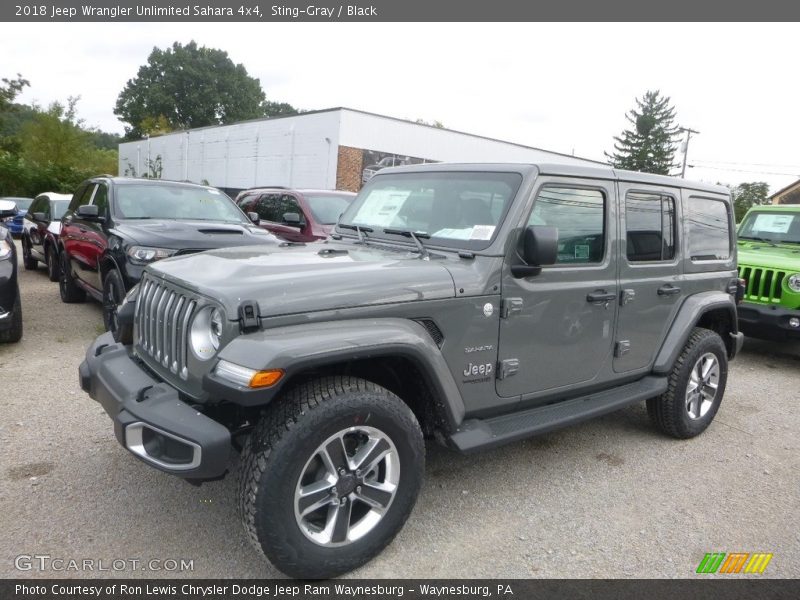 Sting-Gray / Black 2018 Jeep Wrangler Unlimited Sahara 4x4