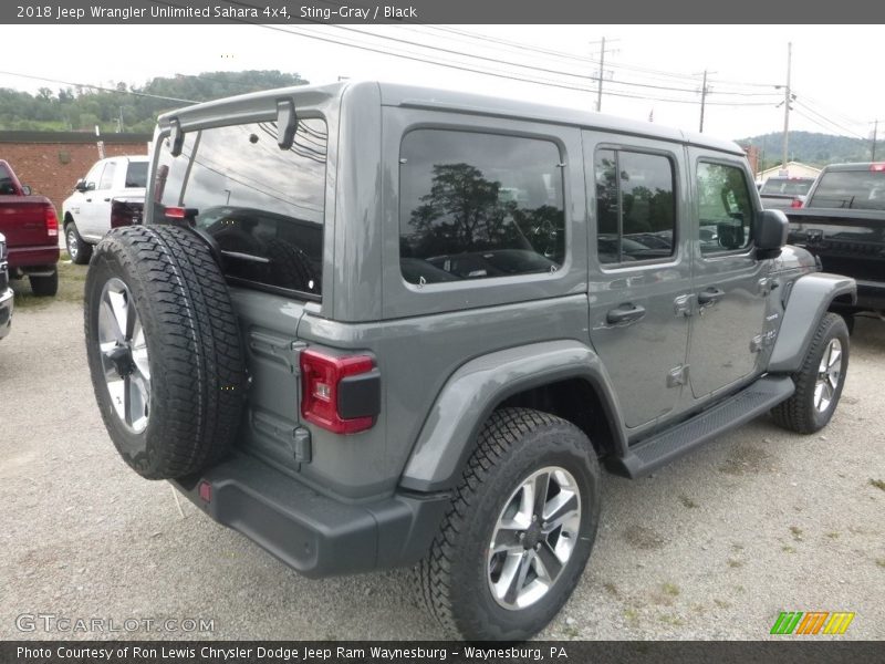 Sting-Gray / Black 2018 Jeep Wrangler Unlimited Sahara 4x4