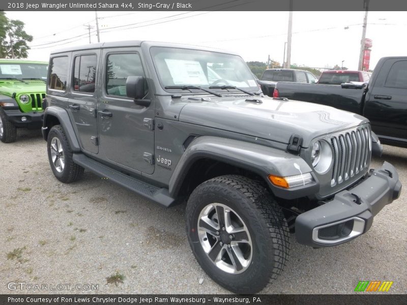 Sting-Gray / Black 2018 Jeep Wrangler Unlimited Sahara 4x4