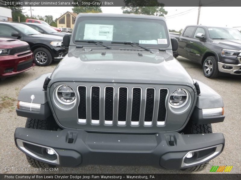 Sting-Gray / Black 2018 Jeep Wrangler Unlimited Sahara 4x4