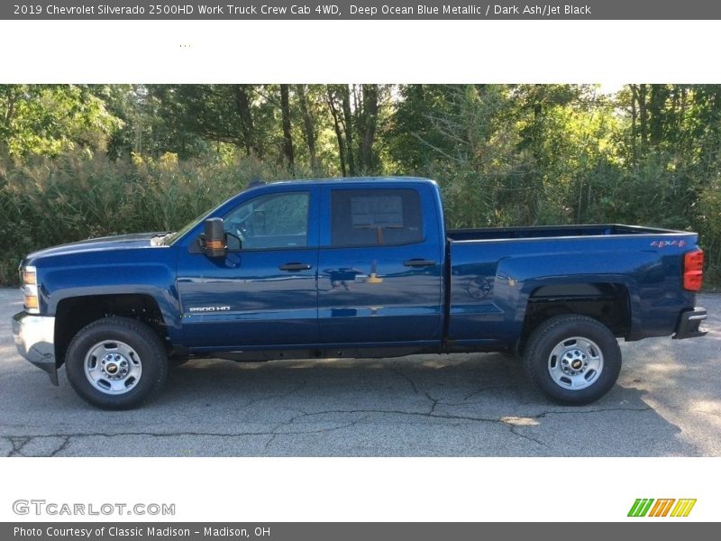 2019 Silverado 2500HD Work Truck Crew Cab 4WD Deep Ocean Blue Metallic