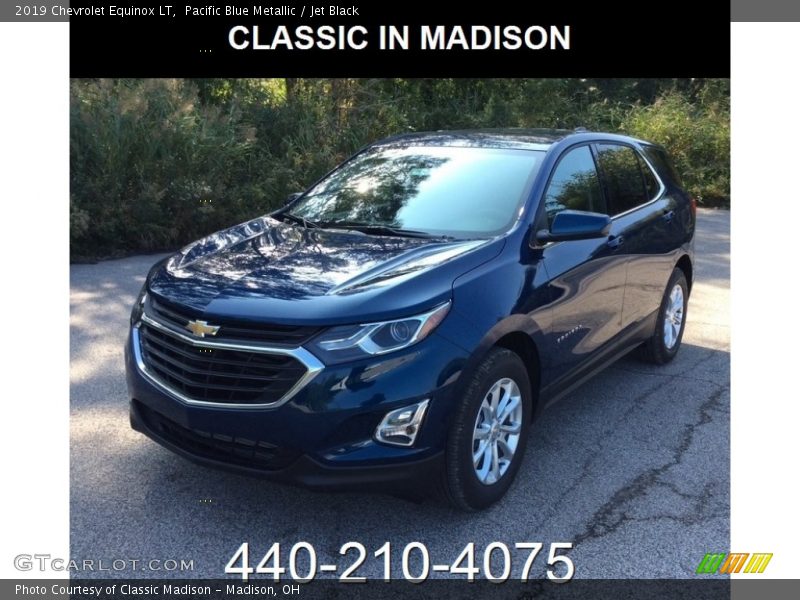 Pacific Blue Metallic / Jet Black 2019 Chevrolet Equinox LT